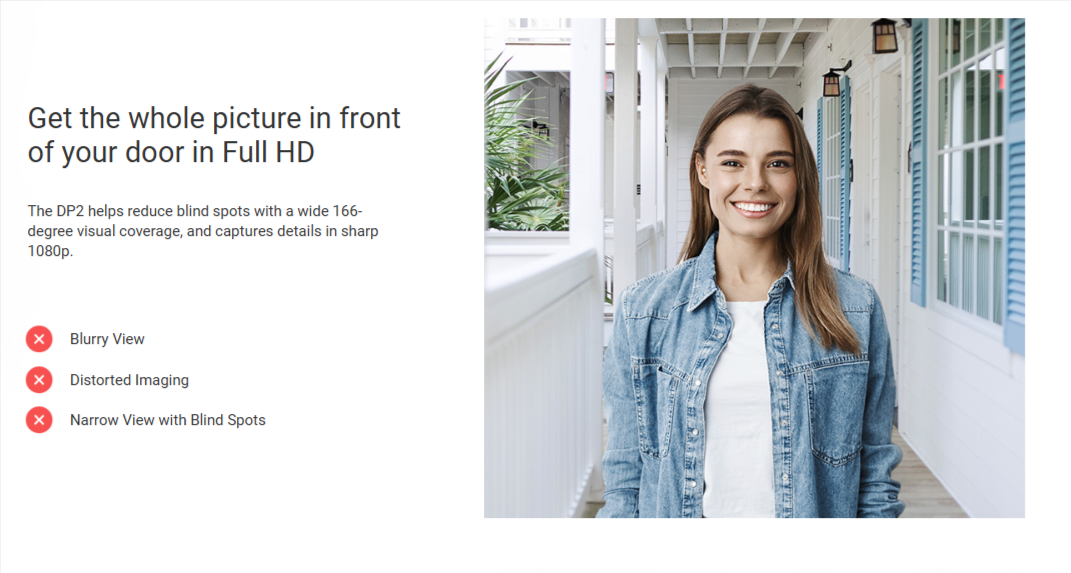 EZVIZ DP2 - Wire-free Peephole Doorbell - LebanTIK