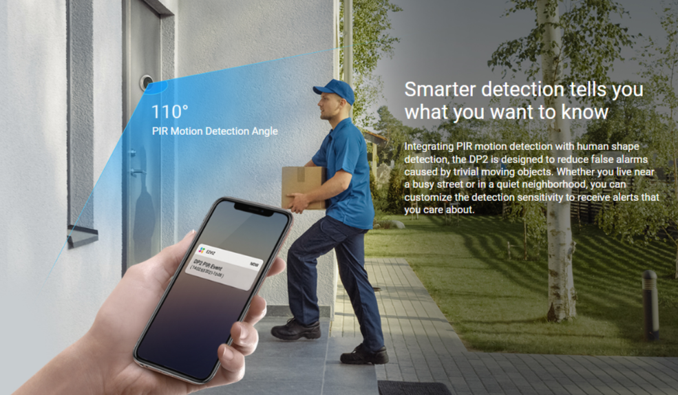 EZVIZ DP2 - Wire-free Peephole Doorbell - LebanTIK