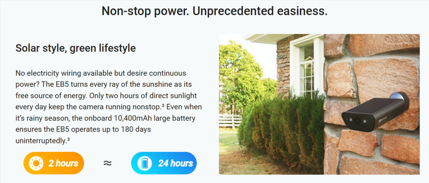 EZVIZ EB5 4K Smart Home Solar Battery Camera - LebanTIK
