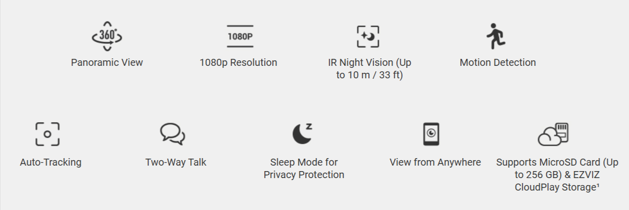EZVIZ H6c Pan & Tilt Smart Home Camera - LebanTIK