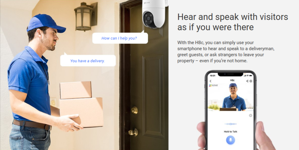 EZVIZ H8c 2MP Pan & Tilt Wi-Fi Camera - LebanTIK