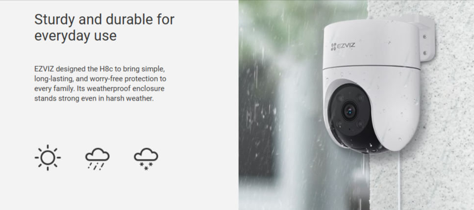 EZVIZ H8c 2MP Pan & Tilt Wi-Fi Camera - LebanTIK