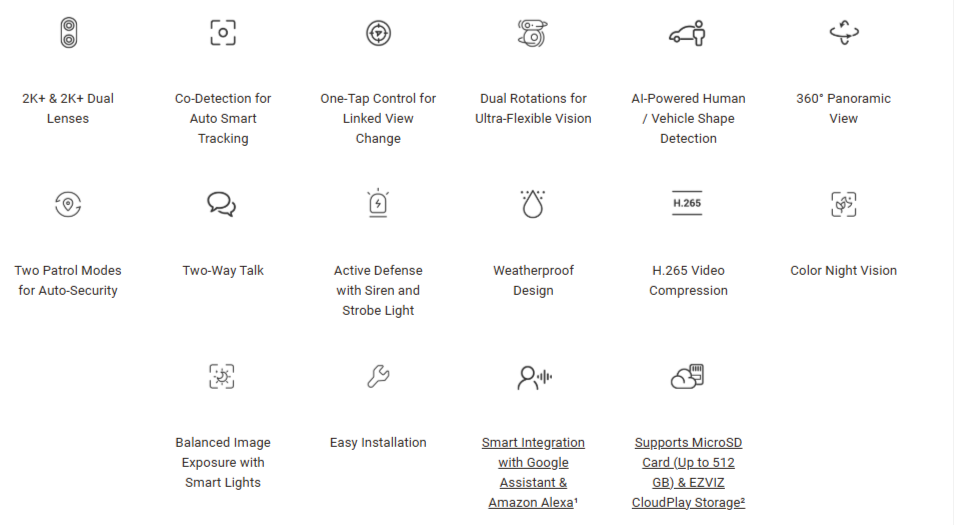EZVIZ H90 Dual 2K+ Pan & Tilt Wi-Fi Camera - LebanTIK