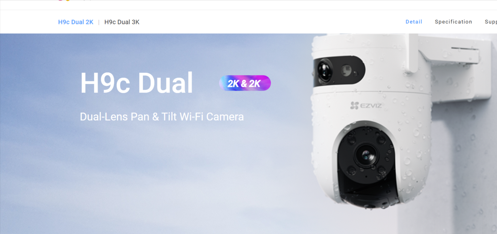 EZVIZ H9c 2K Dual-Lens Pan & Tilt Wi-Fi Camera - LebanTIK