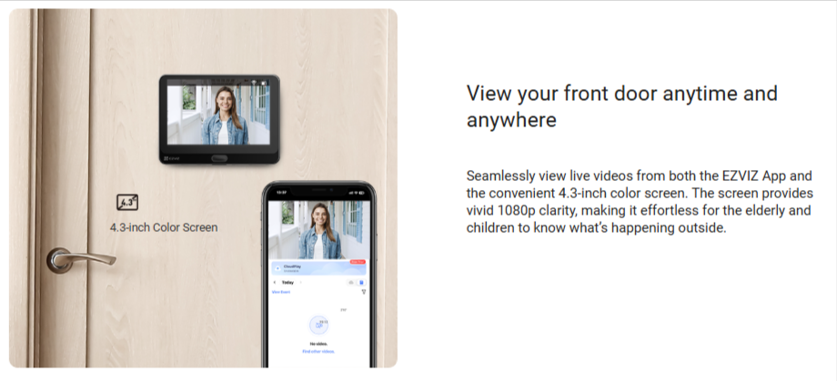 Ezviz Wire-free Peephole Doorbell HP4 - LebanTIK