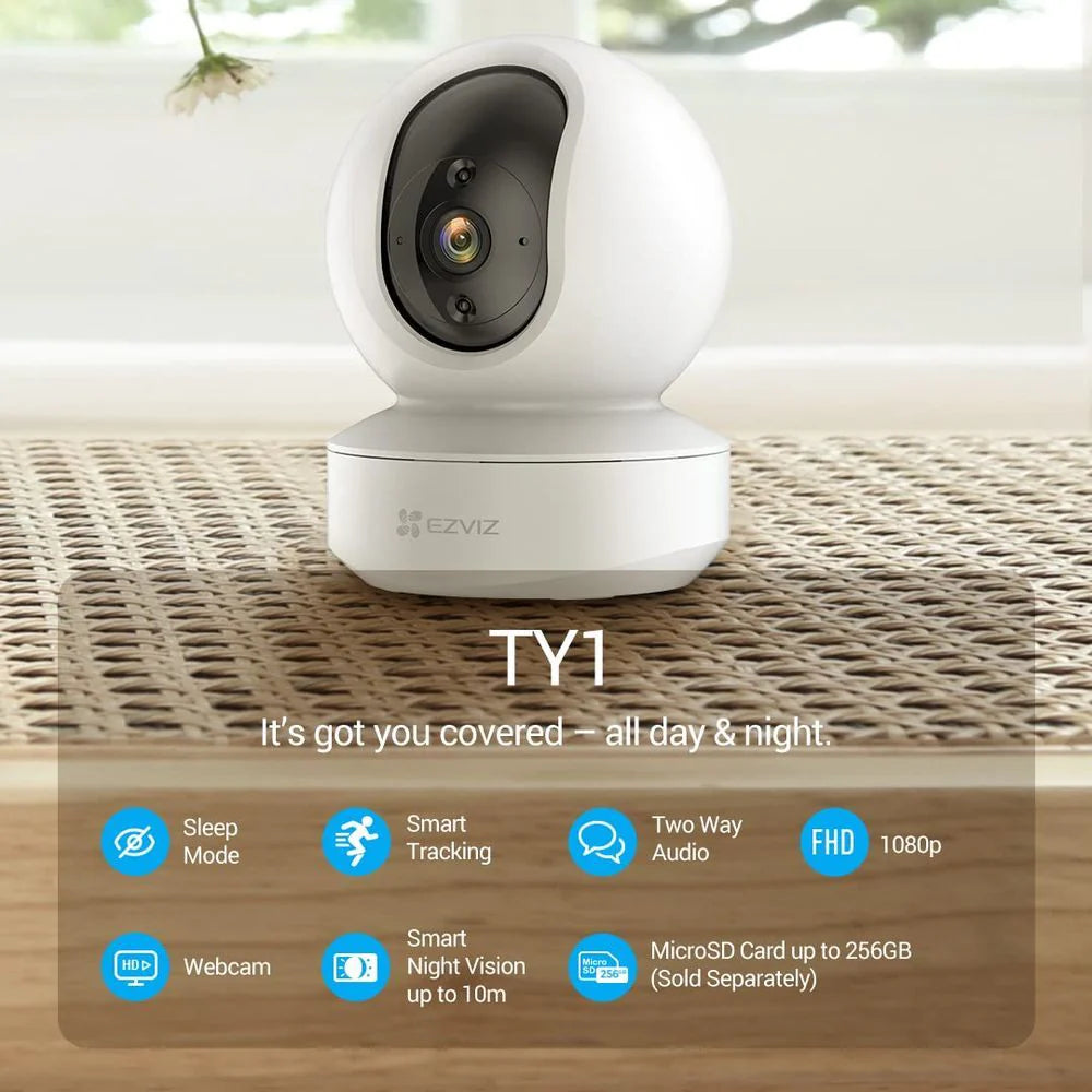 EZVIZ TY1 Smart Wi-Fi Pan & Tilt Camera - LebanTIK