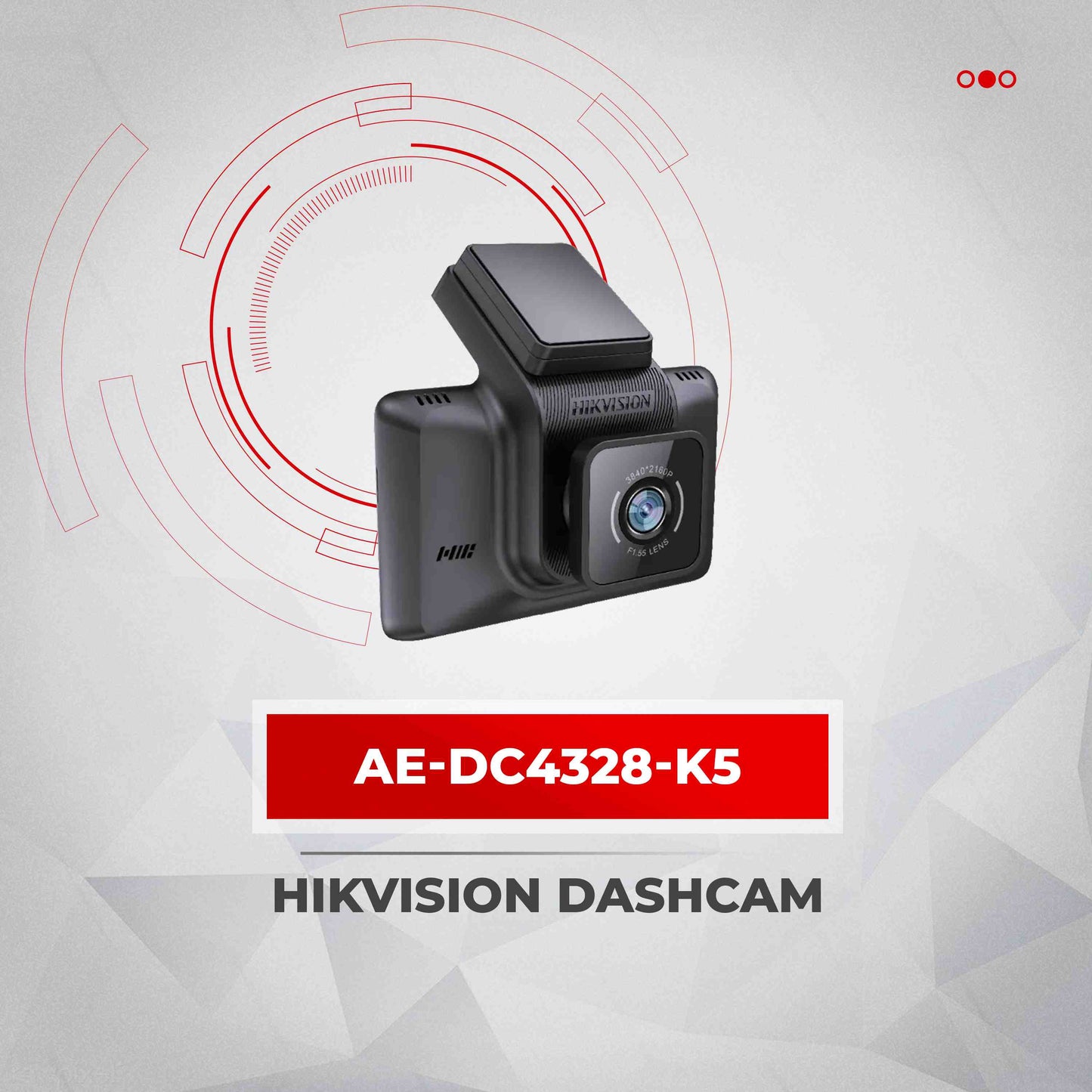 Hikvision AE-DC4328-K5 (2ch) Dual-Lens Dashboard Camera – Crystal-Clear Surveillance on the Go