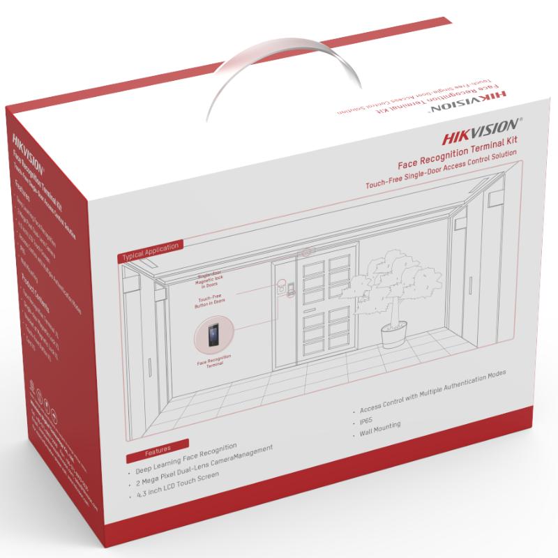 Hikvision DS-KAS541 Touch‑Free Face Recognition Terminal Kit – 4.3″ Touchscreen, Magnetic Lock & RFID Card