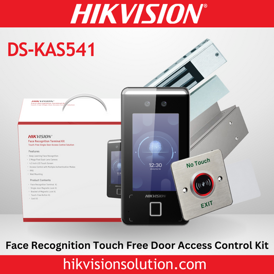 Hikvision DS-KAS541 Touch‑Free Face Recognition Terminal Kit – 4.3″ Touchscreen, Magnetic Lock & RFID Card
