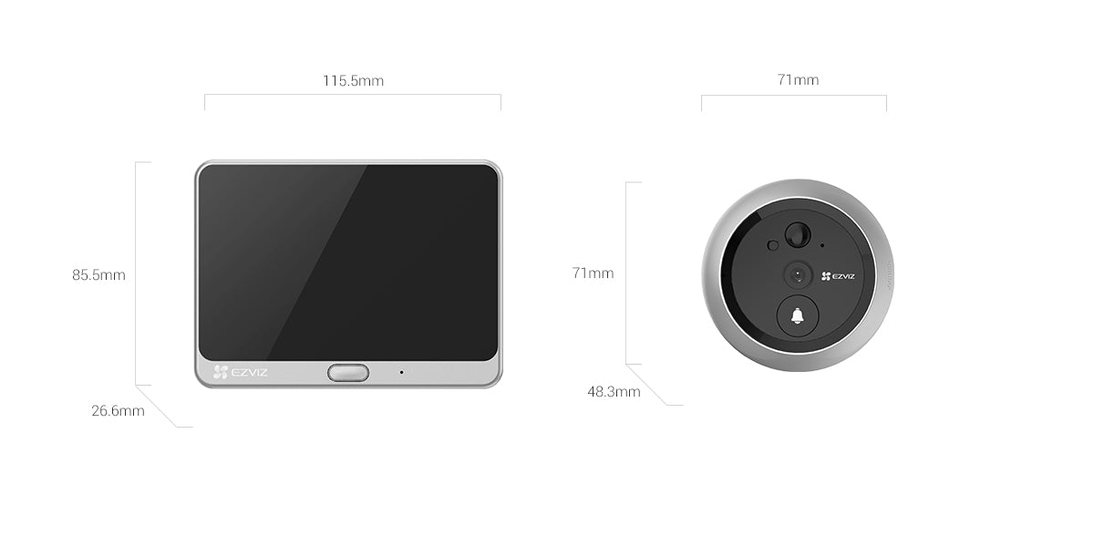 EZVIZ DP2 - Wire-free Peephole Doorbell - LebanTIK