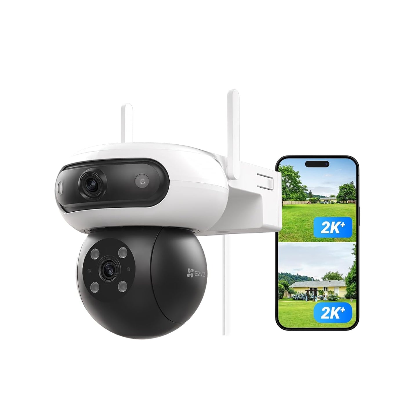 EZVIZ C90 Dual 2K⁺ Dual-Lens Pan & Tilt Wi-Fi Camera – AI Detection, 360° Coverage & Color Night Vision