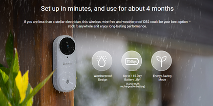 Ezviz DB2C Wire-Free Video Doorbell with Chime - LebanTIK