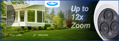 EZVIZ H80f Multi 2K⁺ Triple-Lens Outdoor PTZ Camera – 12× Zoom, AI Detection, Color Night Vision