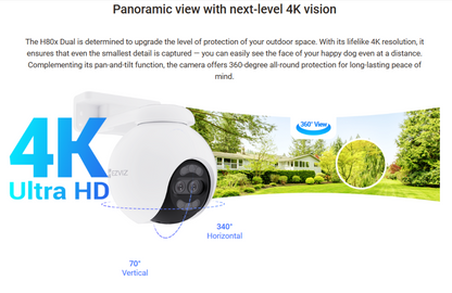 EZVIZ H80x Dual-Lens Pan & Tilt Wi-Fi Camera - LebanTIK