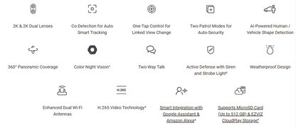 EZVIZ H9c 2K Dual-Lens Pan & Tilt Wi-Fi Camera - LebanTIK