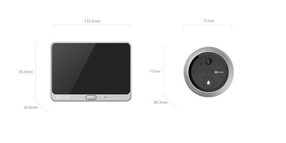 EZVIZ DP2 - Wire-free Peephole Doorbell - LebanTIK