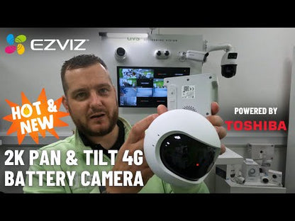 EZVIZ CB8 2K Battery‑Powered Outdoor Pan & Tilt Wi‑Fi Camera